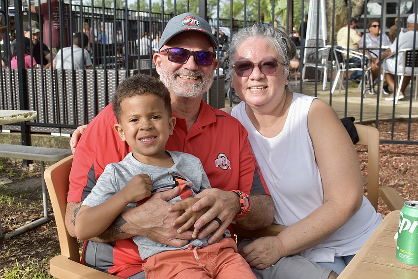 Ezekiel Moore is visiting his grandparents, Parrish's Mark and Andrea Carnes, who decided it would be fun to attend the Red, White and Blueberry Celebration at Fiorelli Winery.