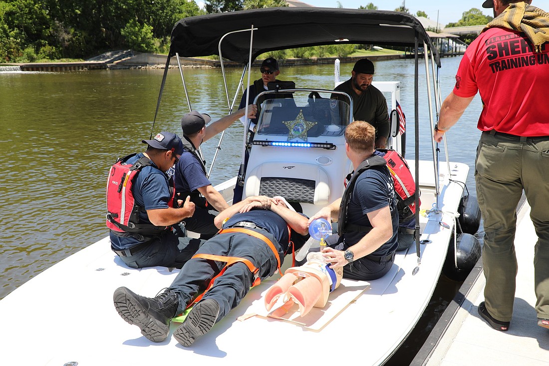 The Palm Coast Fire Department and the Flagler County Sheriff's Office held a three-day training exercise at Long Creek Nature Preserve. Photo courtesy of PCFD