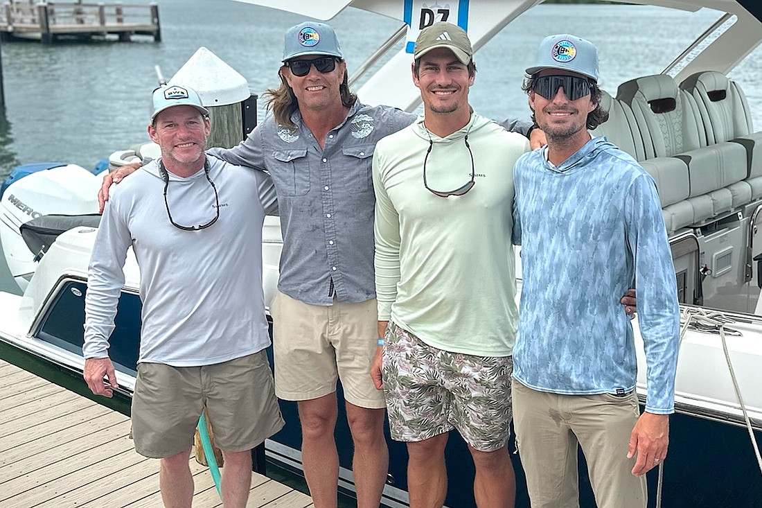 The Crossing team of Michael Barron, James Brearley, Travis Taaffe and Brandon Taaffe won its division during the competition from Bimini in The Bahamas to Lake Worth Beach.