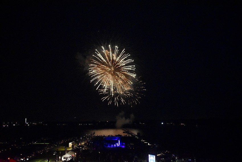 The fireworks show at Nathan Benderson Park went forward despite the rain July 3 to cap Fireworks on the Lake.