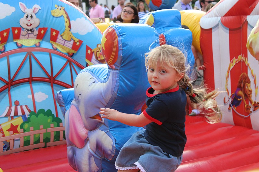 Lakewood Ranch 4-year-old Collette Harris was bouncing off the walls of an inflatable at Star-Spangled Spectacular.