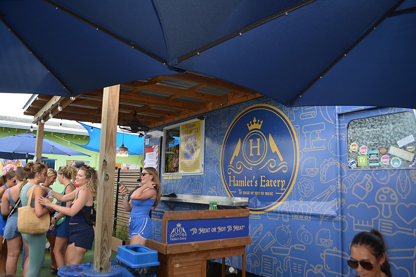 Everyone is lined up for Hamlet's Eatery hot dogs, for their fifth annual Hot Dog Day.