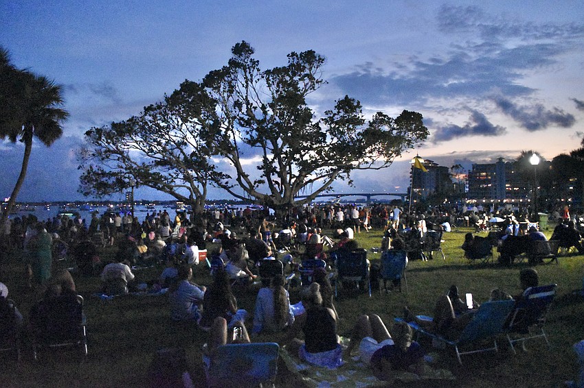 Attendees fill Bayfront Park for the event.