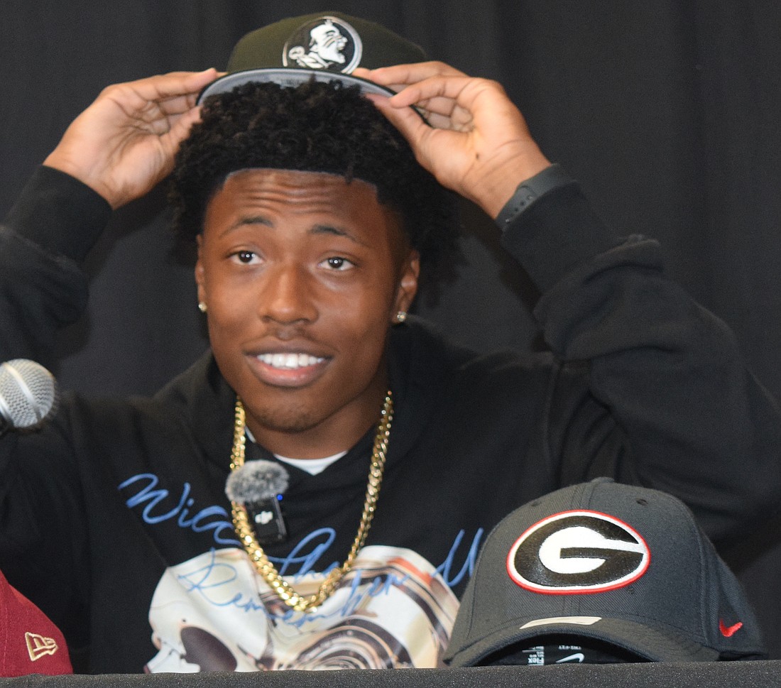 Booker High rising senior Chauncey Kennon announced his commitment to Florida State University on July 6 at the Desoto Boys and Girls Club in Bradenton.