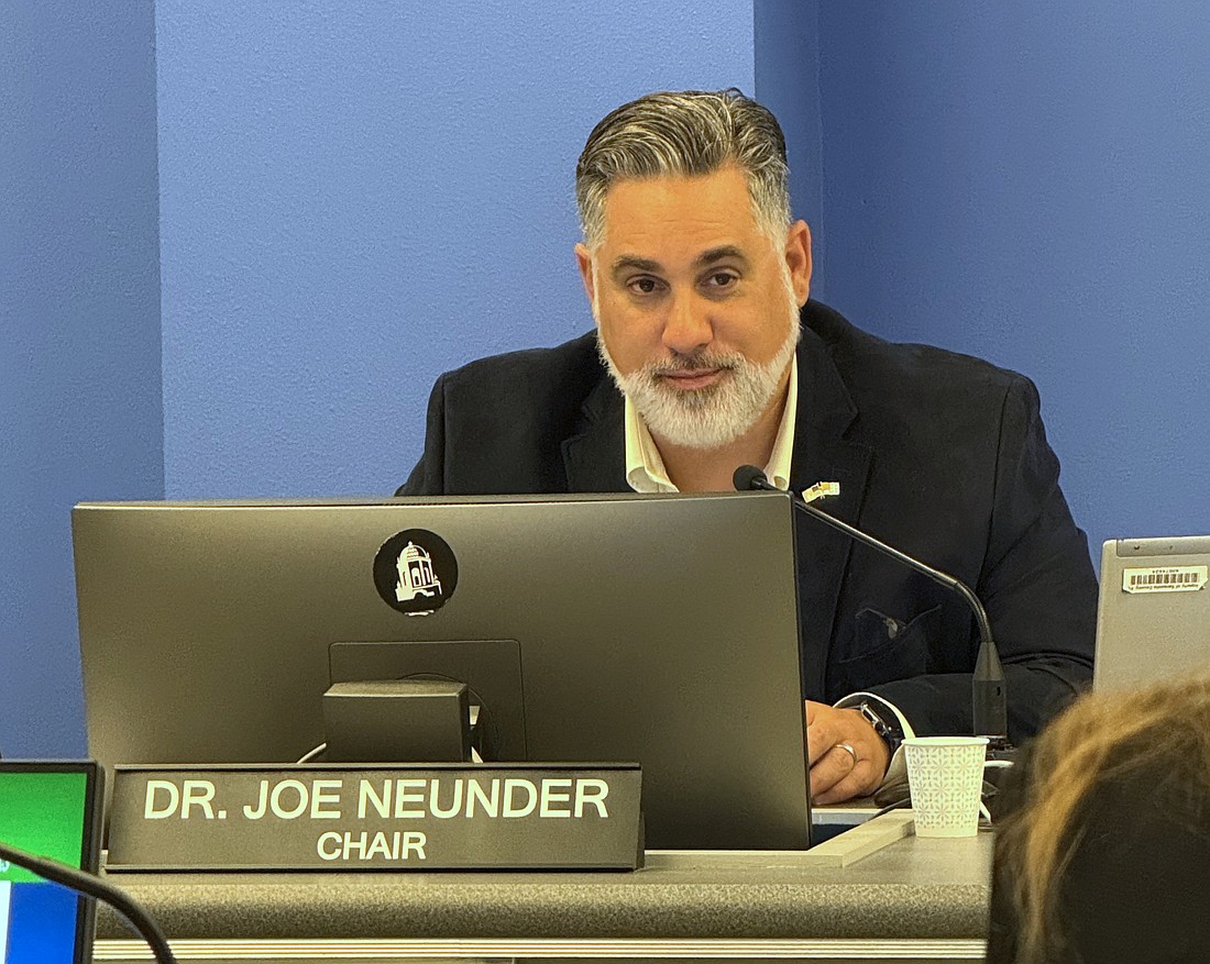 Sarasota County Commission Chairman Joe Neunder presides over the commission's July 1 budget workshop.