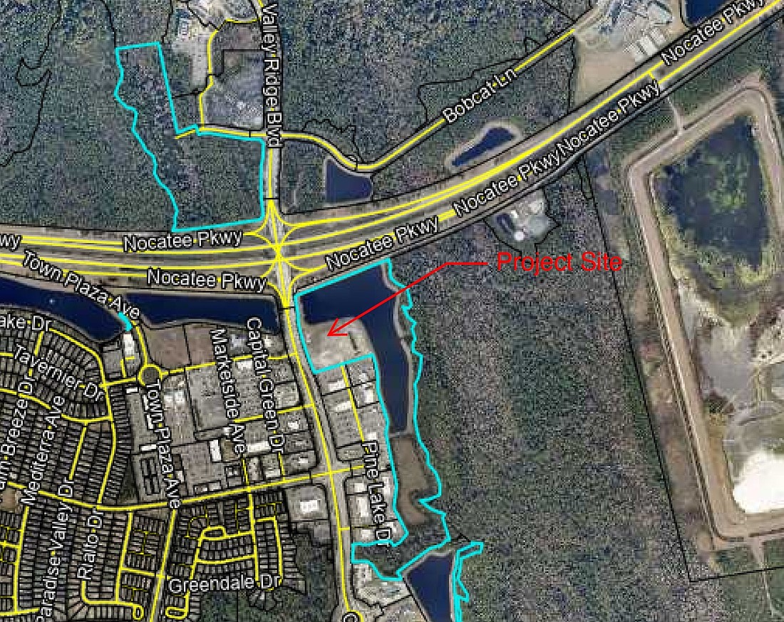 A fast-food restaurant is considering a Nocatee location at Nocatee and Crosswater parkways, north of 355 Pine Lake Drive.