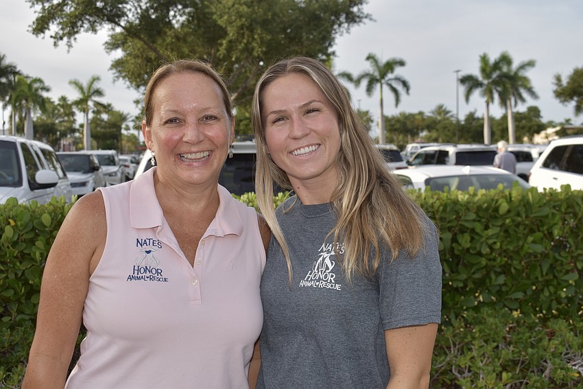 Lisa Mathews volunteers for Nate's Honor Animal Rescue Center. Lacy Landers is the marketing manager.