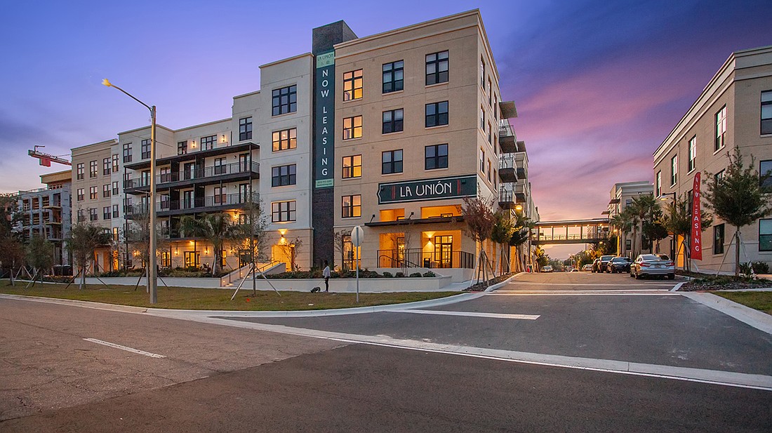 La Union Residence & Social Hall was the first residential development completed at GasWorx in Tampa.