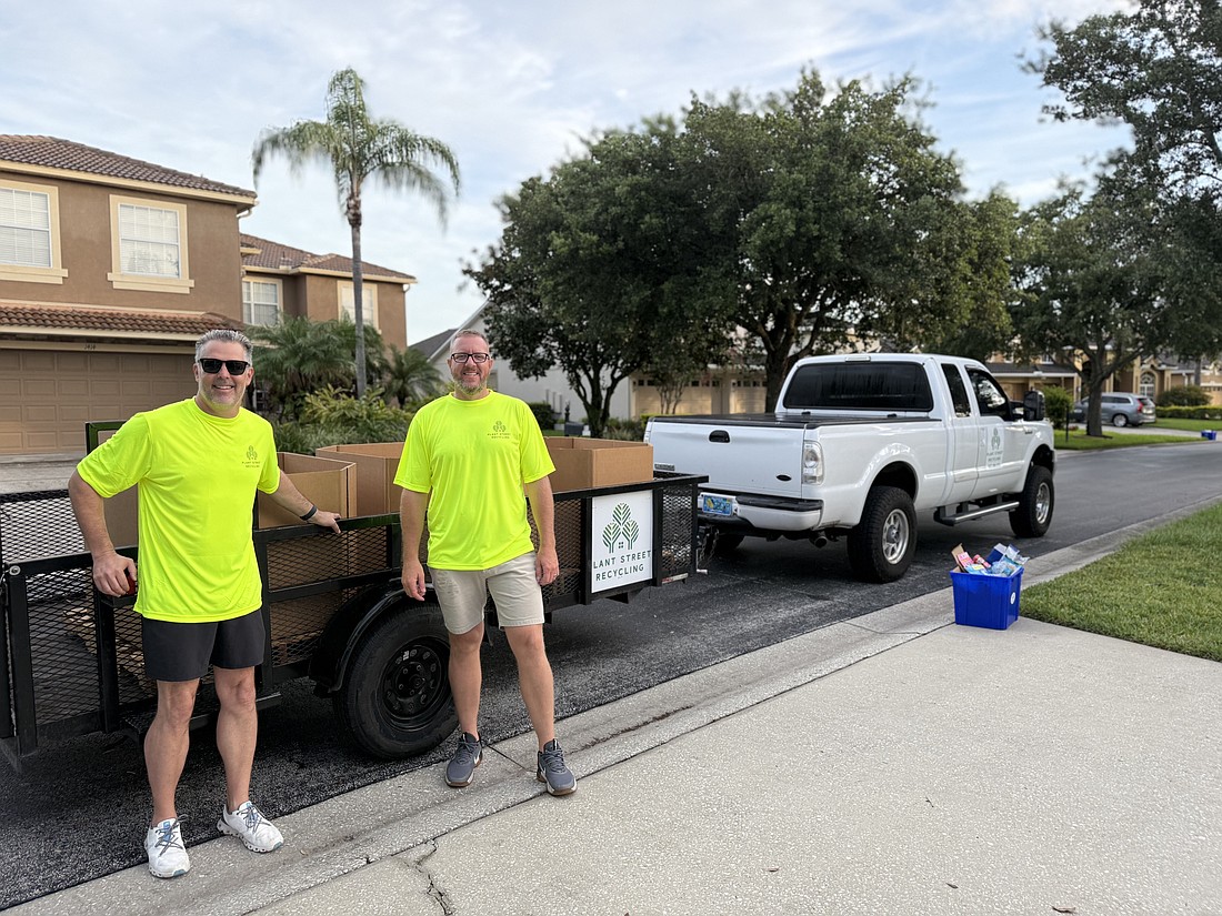 Winter Garden’s Robert Montgomery and Cory Sims started Plant Street Recycling to fill a gap in recycling services in Winter Garden.