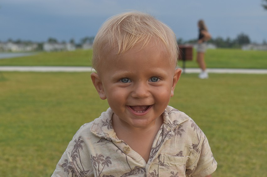 Lakewood Ranch resident Tosiek Pikul-Wawrzyk, 1, loves Movie in the Park for both the movie and the food.