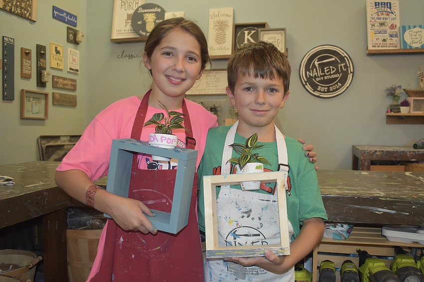 Emily Letarte, 11, and her brother Brendon Letarte, 8