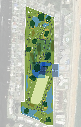 Ocean Palms Golf Club LLC's conceptual plan to turn the Flagler Beach nine-hole golf course into a 12-hole design. From Flagler Beach city documents