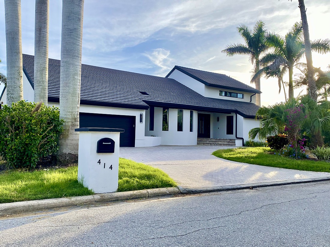 The Bird Key home at 414 Meadow Lark was built in 1979 and has four bedrooms, four-and-two-half baths, a pool and 4,885 square feet of living area.