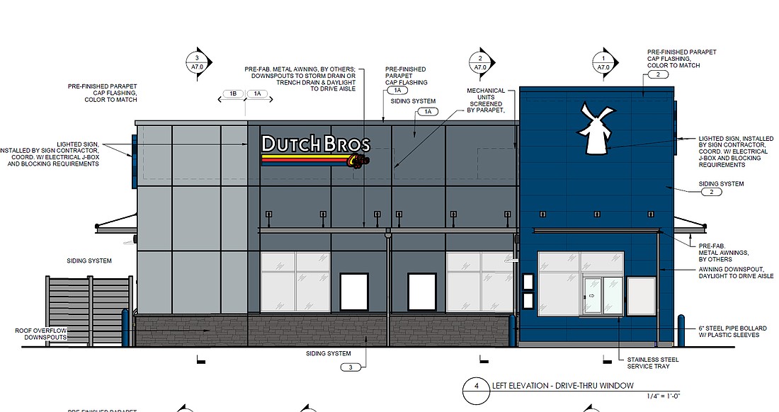 Dutch Bros Coffee is planned at at 7952 Normandy Blvd.