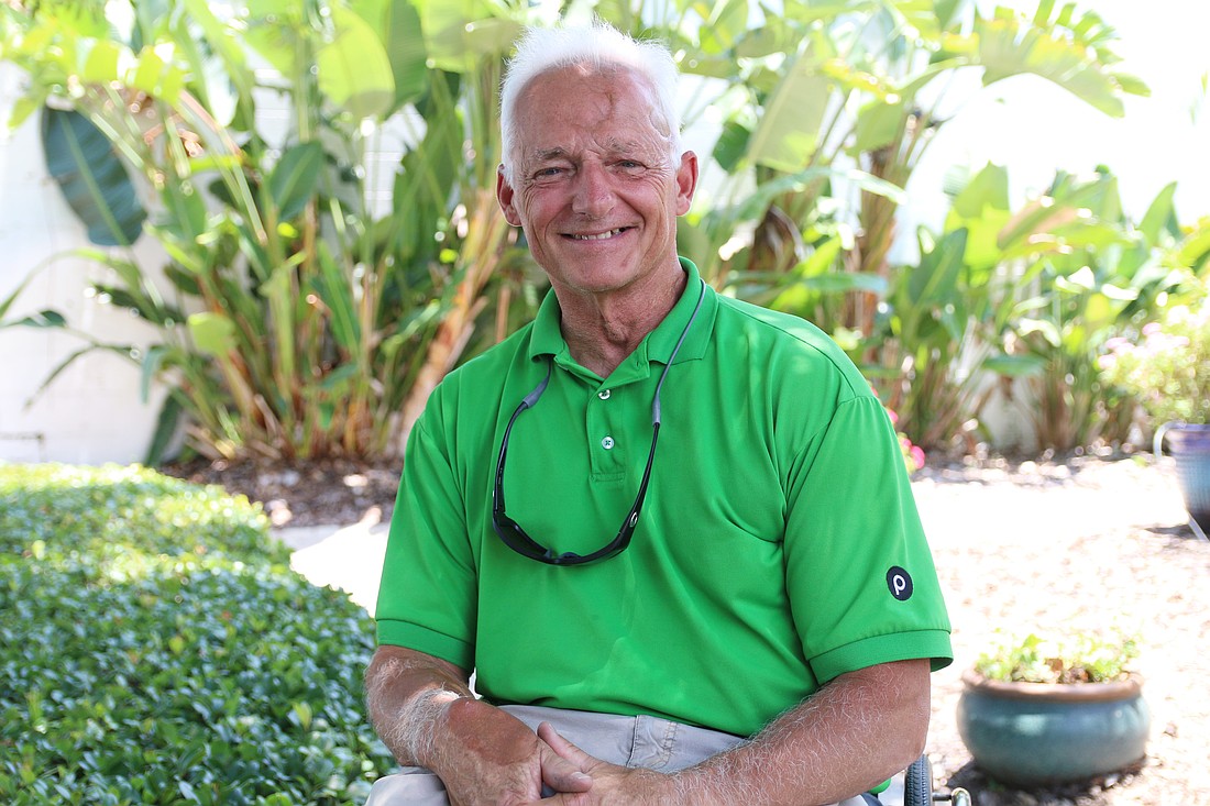 Scott Baker, 64, will be wheeling in his first marathon in November alongside his sons Joey and Matthew, and niece Carly. Photo by Jarleene Almenas