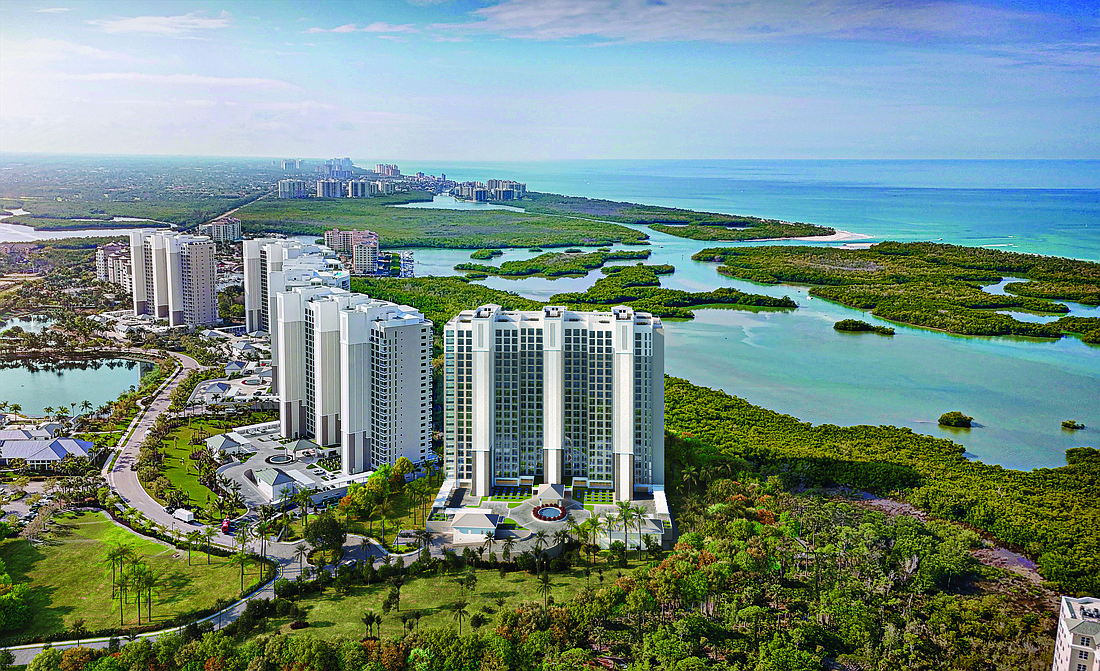 Construction on Kalea Bay’s Tower 500 in Naples could be done by September.