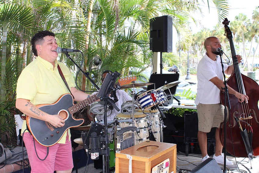 Bri Rivera and bandmates play at Café on St. Armands on July 17 for the first 