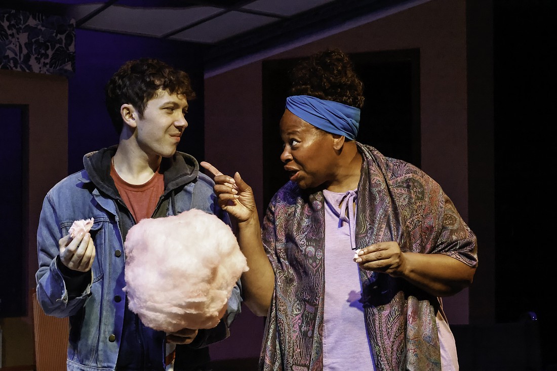 Ethan Jack Haberfield and Alice M. Gatling star in Florida Studio Theatre's "Dorothy's Dictionary," which runs through Aug. 10 at the Keating Theatre.