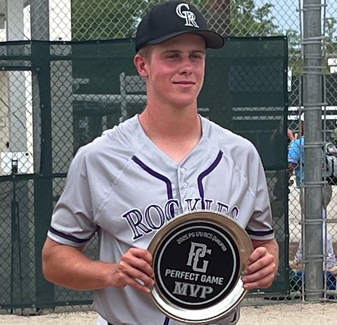 Lakewood Ranch rising senior Jake O'Neal won the most valuable player award of a Perfect Game tournament earlier this summer.