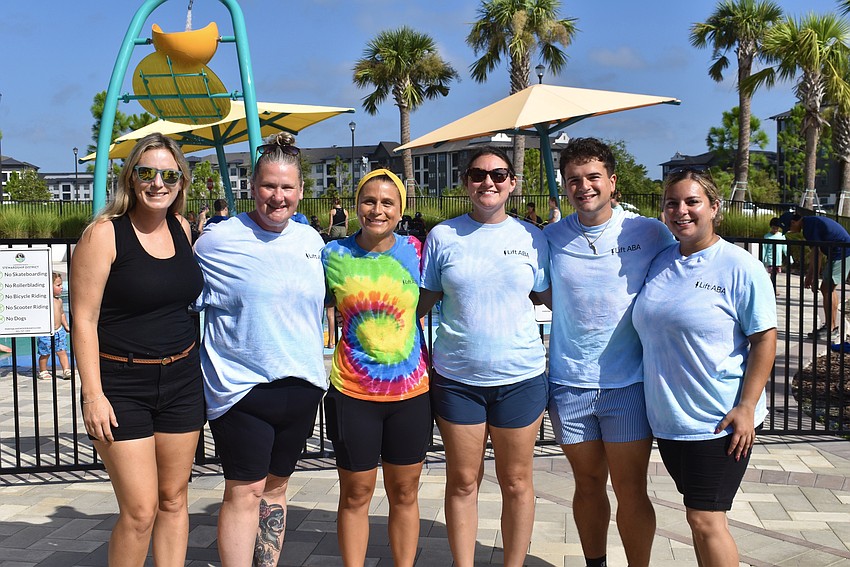 Staff members at Lift ABA are ready to play, too. From left to right: Jessie Zelkoski, Kristal Triggs, Lauren Valentine, Hannah Andrews, John Day and Megan Guigliano.