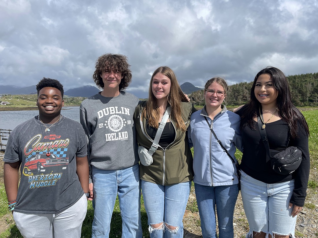 Braden River High School students Cameron Brand, Jacob Zinkhan, Kylie Mohamed, Sophi Jo Branscomb and Jacqueline Lopez traveled around Ireland learning about agriculture and Irish culture along the way.