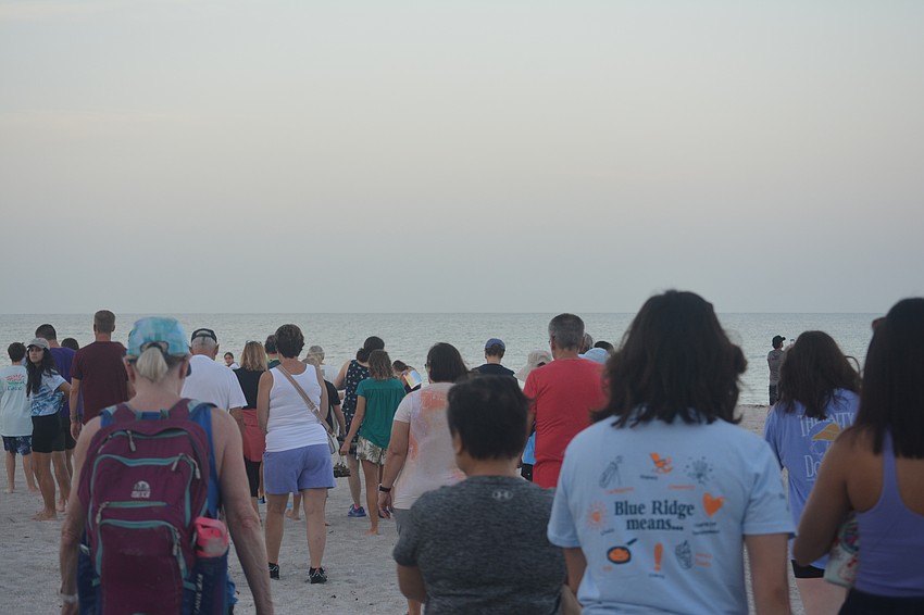 Turtle Watch group all walks together to learn more about turtles and their nesting habits.