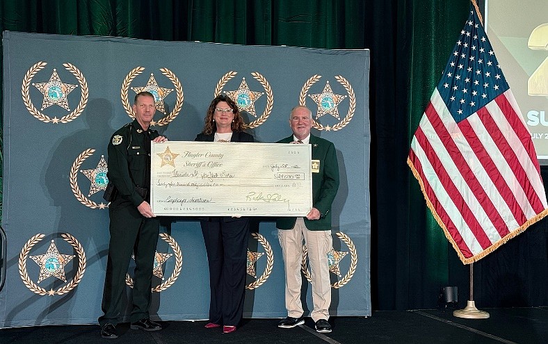 Florida Sheriffs Association President and Charlotte County Sheriff Bill Prummell, Florida Sheriff Youth Ranches President Maria Knapp and Flagler Sheriff Rick Staly. Courtesy photo