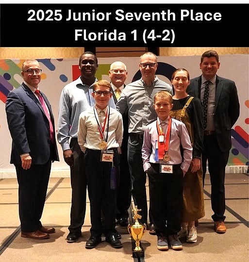 David Campetella, 12, and Micah, 10, at the North American Junior Bible Quizzing Finals. Courtesy photo