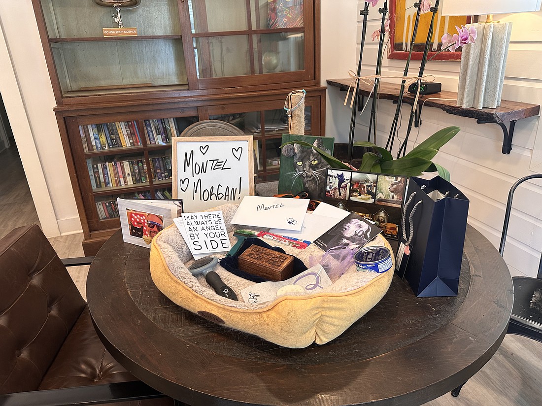 The Yellow Dog Eats family made sure Montel had a memorial. Now, her bed sits inside with her favorite treats, letters, cards and her ashes, surrounded by photographs of her.