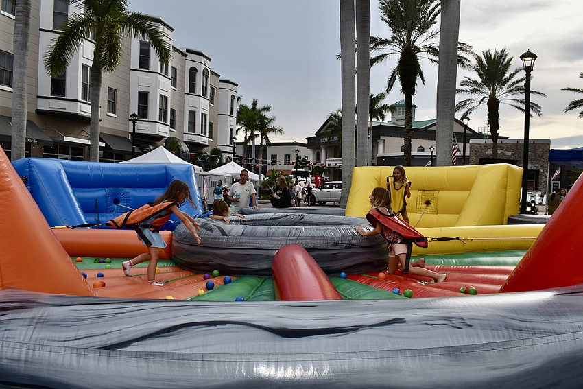 Grace Church brings an inflatable version of the board game Hungry Hungry Hippos.