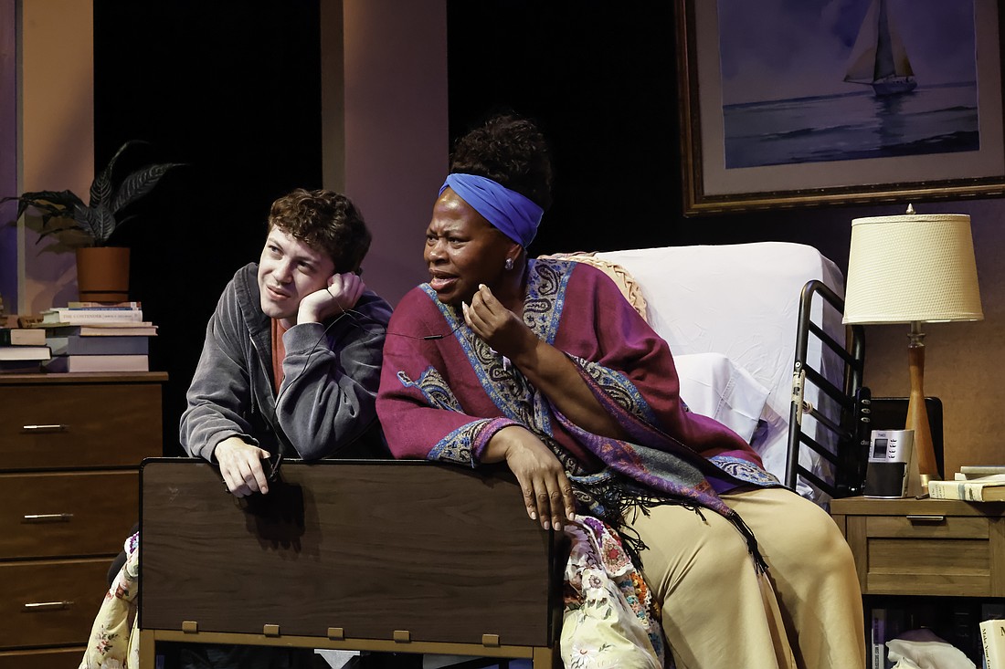 Ethan Jack Haberfield and Alice M. Gatling star in "Dorothy's Dictionary," which runs through Aug. 10 at Florida Studio Theatre.