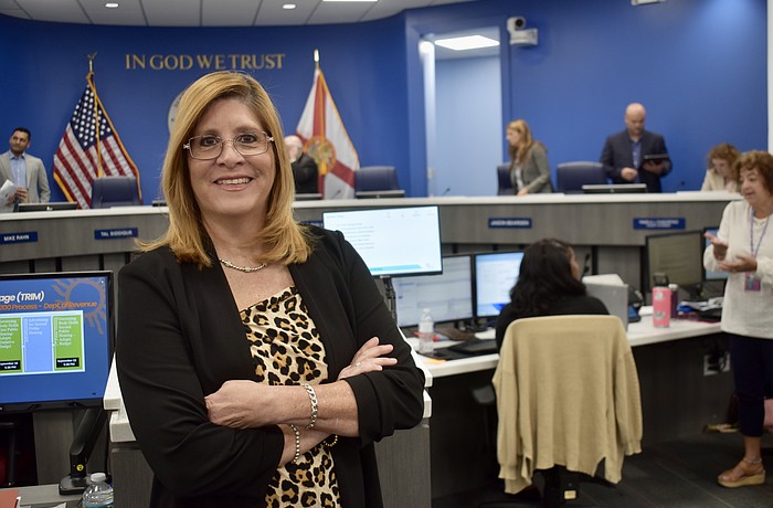 Manatee County CFO Sheila McLean presents a new budget proposal July 31.