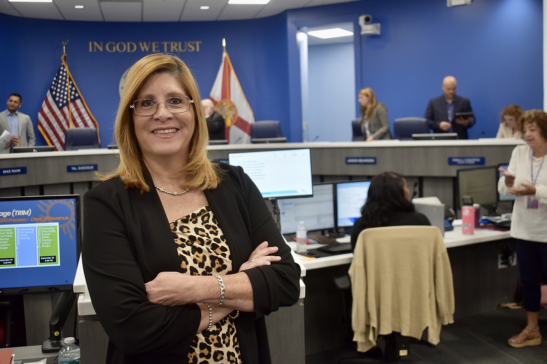 Manatee County CFO Sheila McLean presents a new budget proposal July 31.