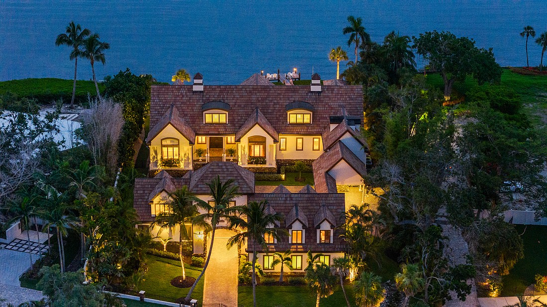 The property at 4315 Mangrove Place on Siesta Key includes six bedrooms and nine bathrooms.