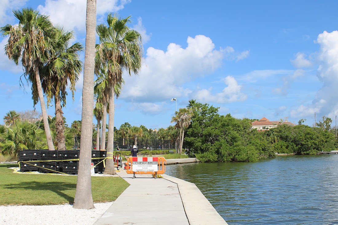 Workers with Kearns Construction Company, who have been leading the charge installing the new "living wall" at Bayfront Park on Longboat Key, said plenty of parkgoers have been curiously inquiring about the project.