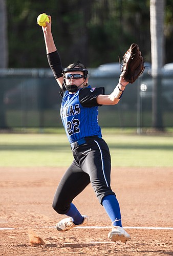 Leah Stevens pitched a perfect inning in the Premier Girls Fastpitch High School All-America Game on July 26. File photo by Michele Meyers