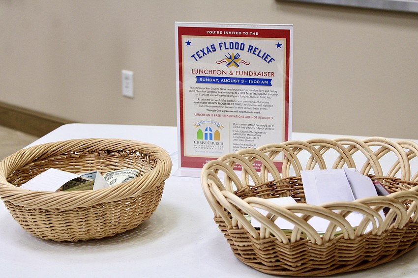 Christ Church of Longboat Key raised $21,514 to support Texans' recovery from severe flooding this year, Rev. Julia Piermont said.