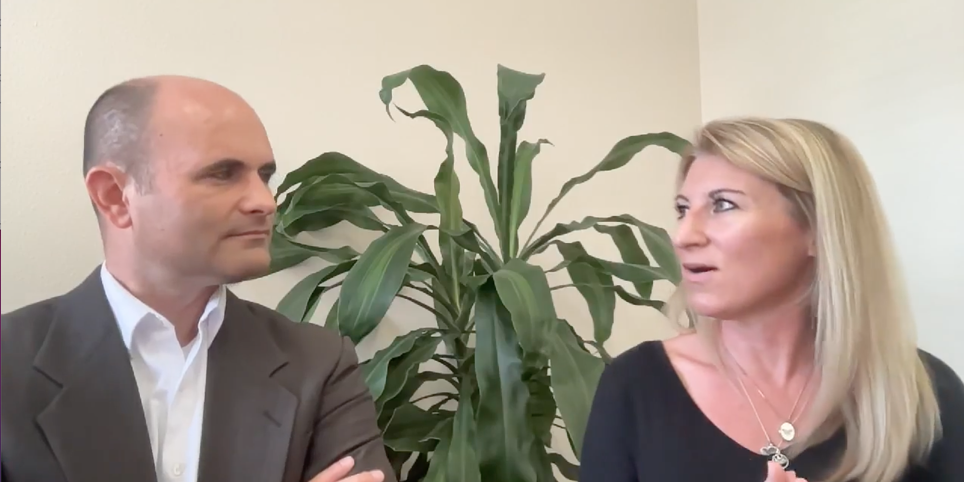 Observer Publisher Brian McMillan, with Palm Coast City Councilwoman Theresa Pontieri, during a Facebook Live interview