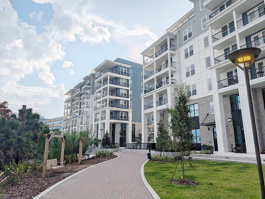 The One Riverside apartment and retail project sits along the St. Johns River at the former Florida Times-Union campus. Norikawa restaurant is planned for this area at the development.