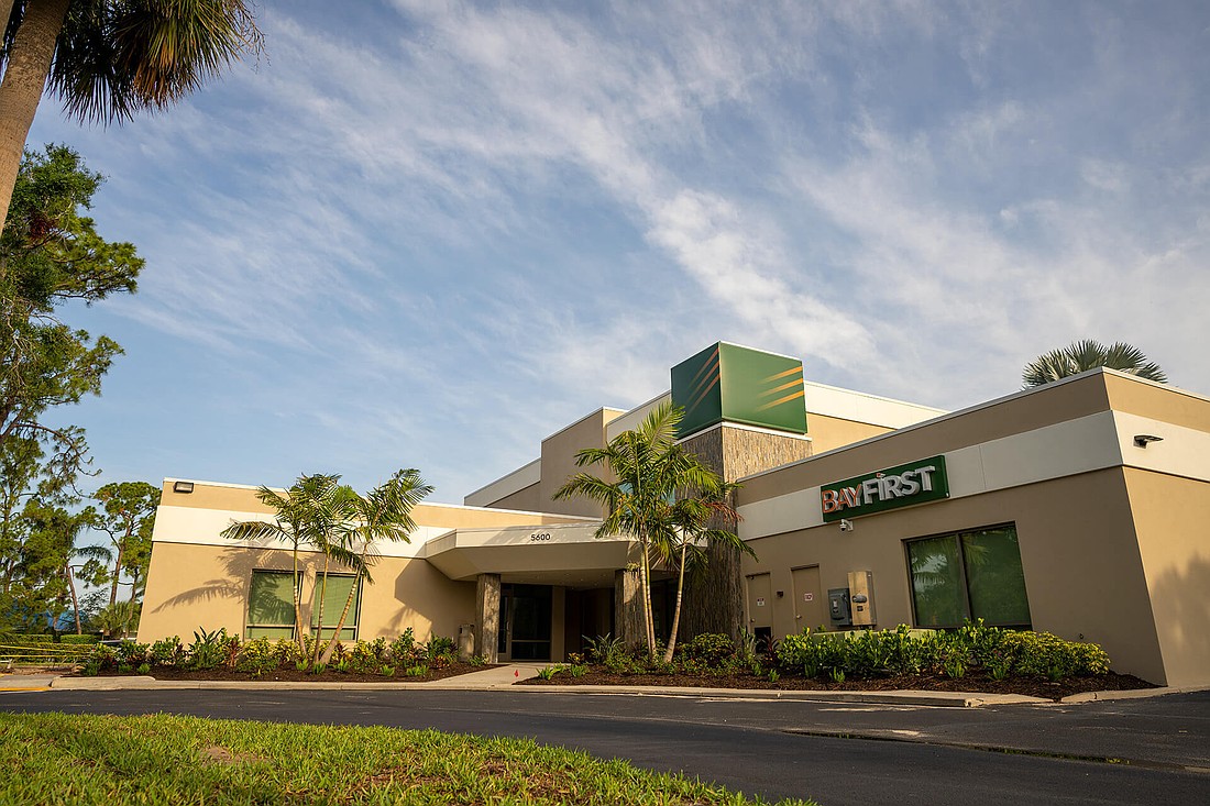 BayFirst National Bank was founded in 1999 and operates 12 branches throughout Tampa Bay and Sarasota.