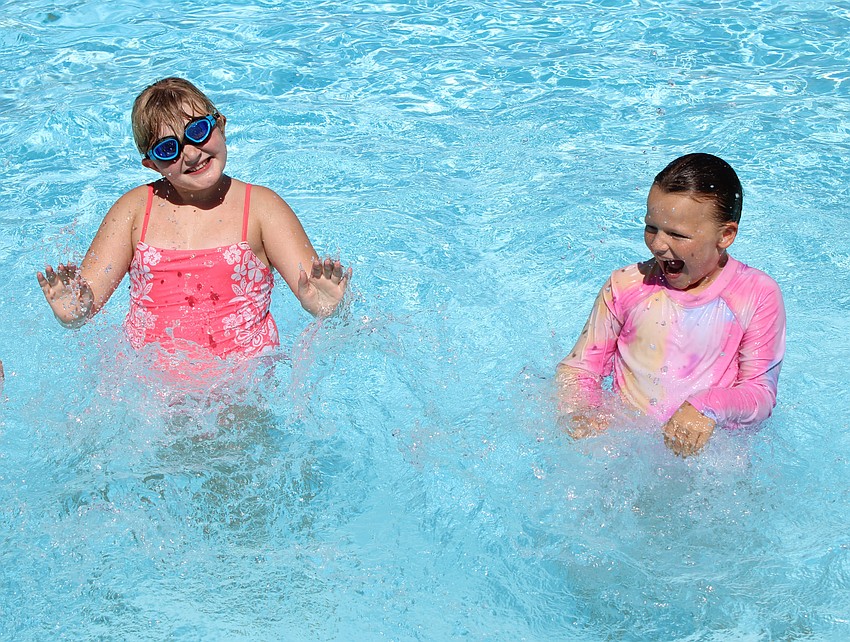 Parrish resident Abigail Demus and Lakewood Ranch's Ellie Kil are long time campers at the Y. This week they did aquatic camp, which allows for three hours a day in the pool.