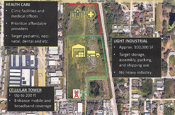 The plan to redevelop the Marian Anderson site includes a medical facility, light industrial and a cell tower.