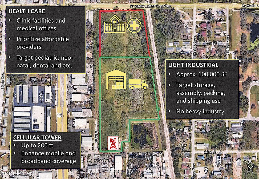 The plan to redevelop the Marian Anderson site includes a medical facility, light industrial and a cell tower.