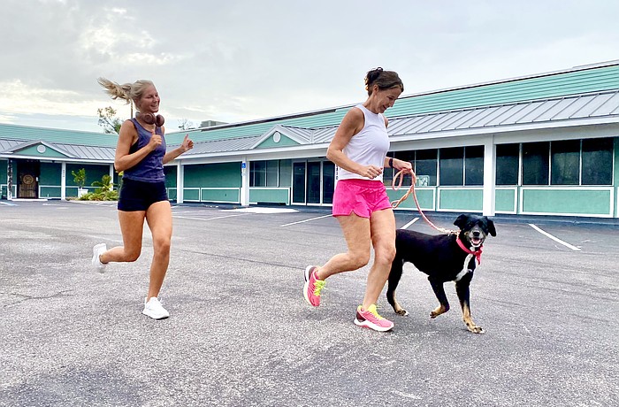 Erin Hogan Jones, her daughter Madeline Jones and their 5-year-old pup Arlee joined the second meeting of a brand new running club started at Sips coffee shop. The group meets at 7 a.m. Saturdays.