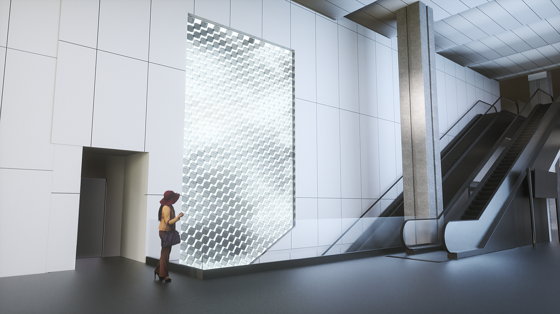 "Cloud Ascent" will be one of three new permanent art pieces on display in and around the Red Express Curbsides building at Tampa International Airport.