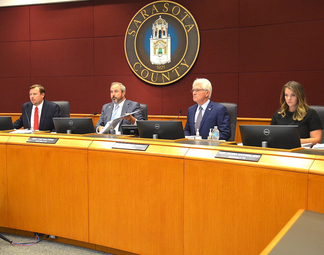 Sarasota County Legislative Delegation members meet with residents during the 2023 public meeting.