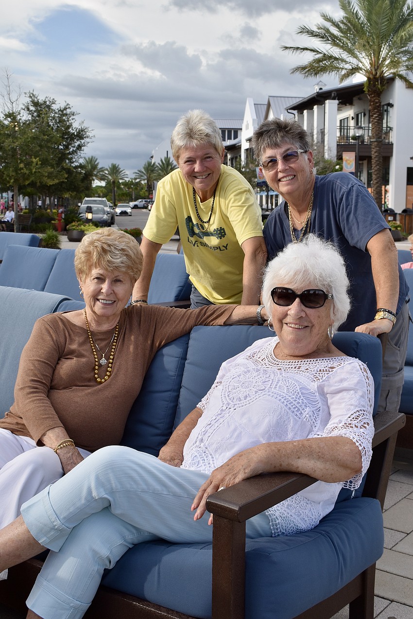 Sarasota's Helen Miller and Carolyn Slaback have been friends for 70 years. Darlene Bullock and Lou Ann Miller, Helen Miller's daughter, are visiting from Pennsylvania.