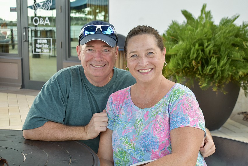 Lakewood Ranch's Matt and Denise McDougall attend Sights + Sounds at Waterside Place for the first time Aug. 13.