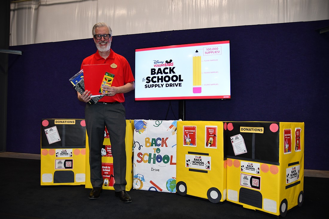 Hamlin’s Steven Miller, a senior manager with Walt Disney World External Affairs, said the partnership with A Gift for Teaching hits close to home as his parents were educators, so seeing cast members collect thousands of school supplies to support teachers is heartwarming.