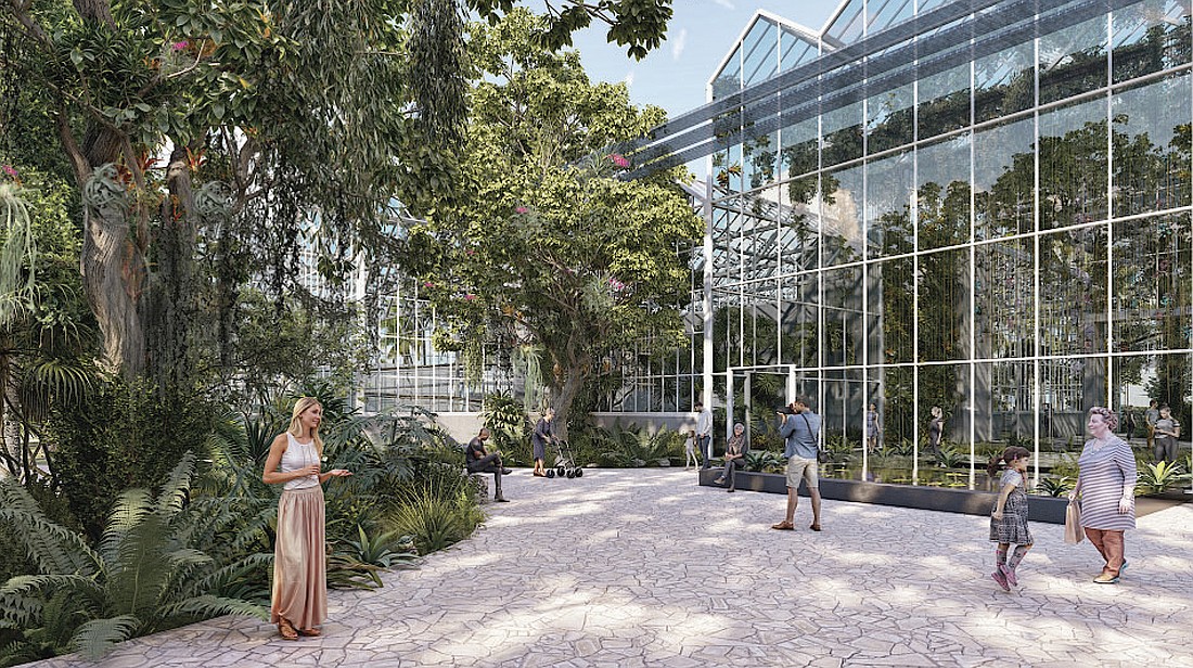 A conceptual rendering of the Oak Grove Garden for Selby Gardens Master Plan Phase 2.
